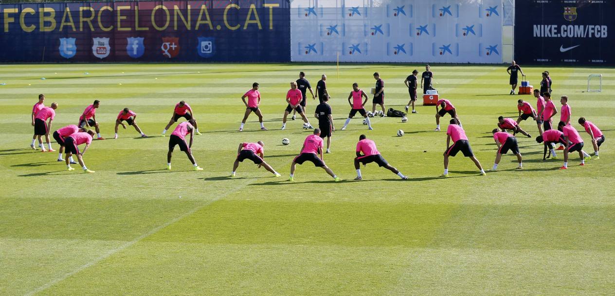 Barcellona, Spagna. Ricominciano gli allenamenti per tutti i big del Barcellona (Action Images)